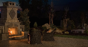 Outdoor Lighting & Fireplace